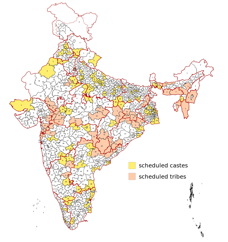 Lok Sabha with SC, ST and General Seats