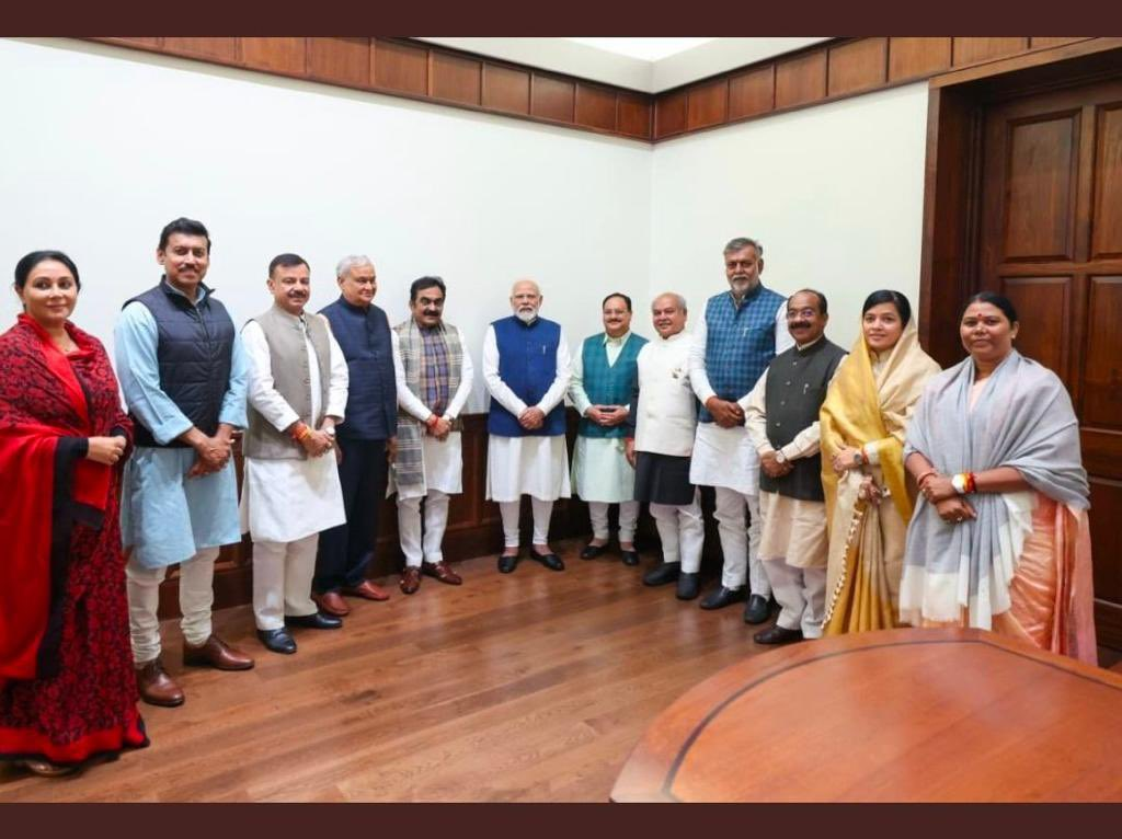 10 BJP MPs who have resigned from Lok Sabha and Rajya Sabha with PM Modi and JP Nadda